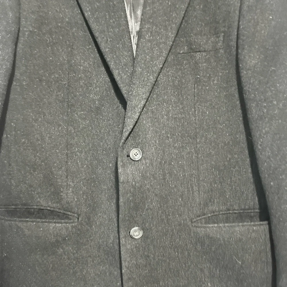Club Room Blazer Sport Coat Jacket‎ Mens 40R Black Wool Silk Cashmere 2 Button